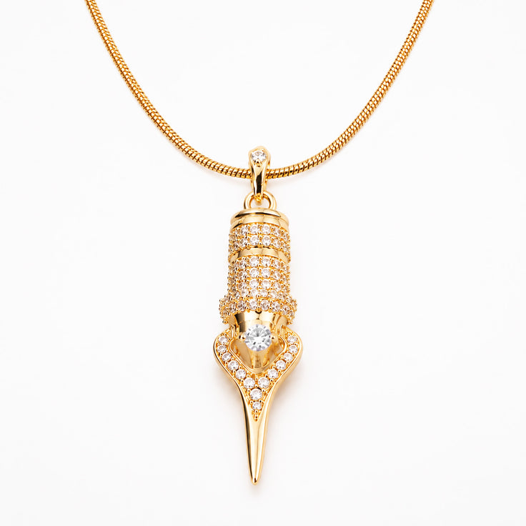 FAVIAMO NECKLACE | HANDCRAFTED 24K GOLD PLATED WITH SPARKLING ZIRCON