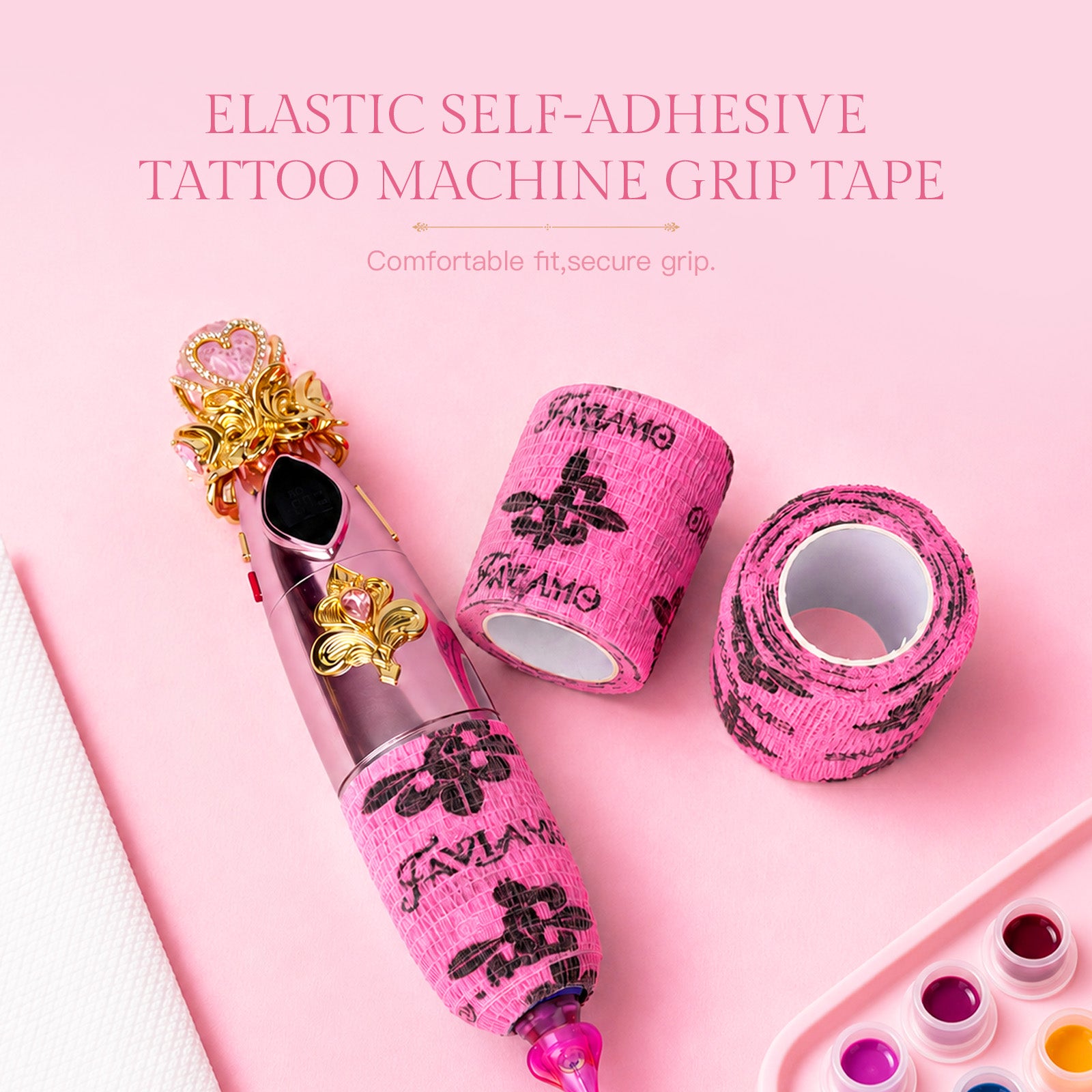 FAVIAMO BANDAGE | SELF-ADHESIVE WRAP FOR TATTOO MACHINES – BOX OF 24