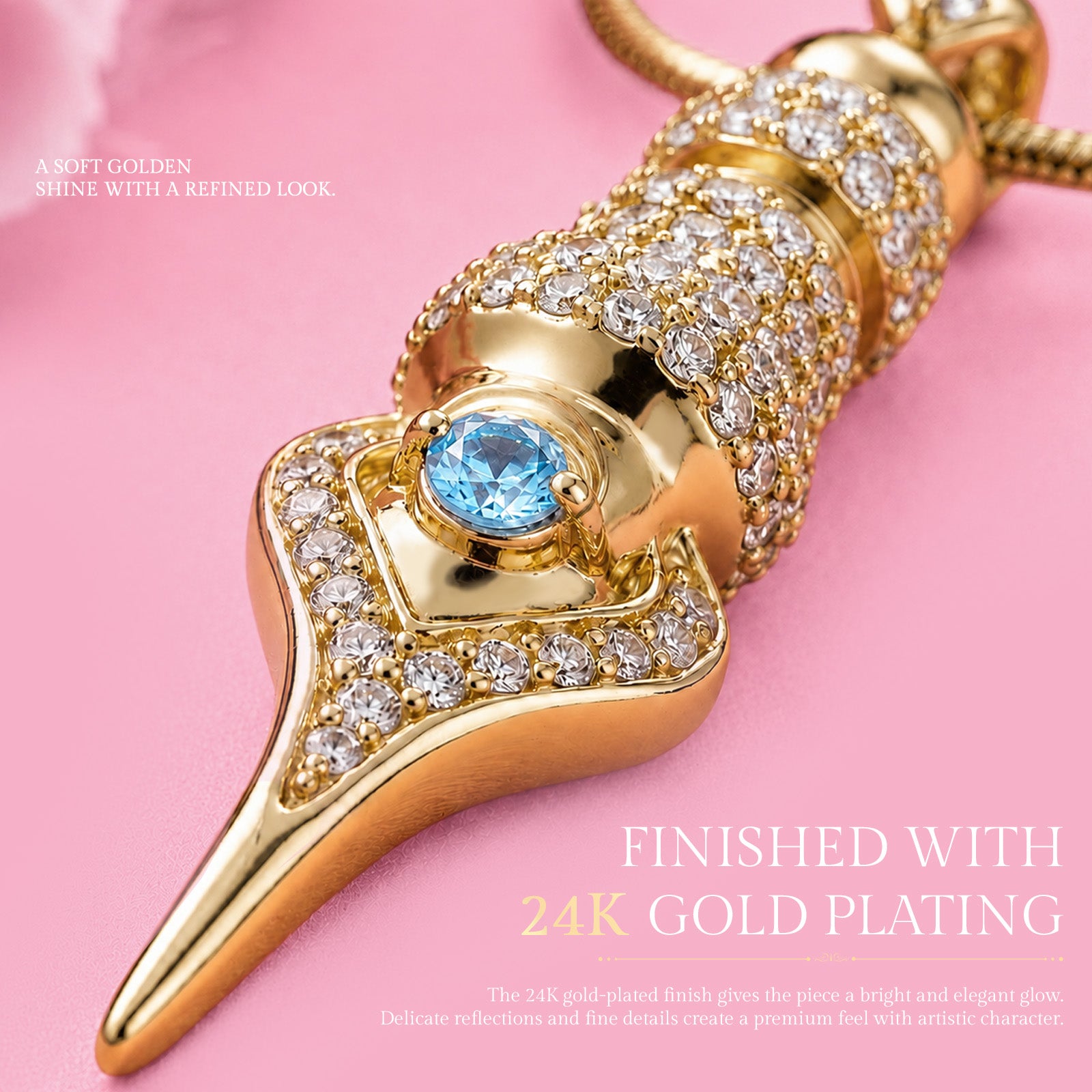 FAVIAMO NECKLACE | HANDCRAFTED 24K GOLD PLATED WITH SPARKLING ZIRCON