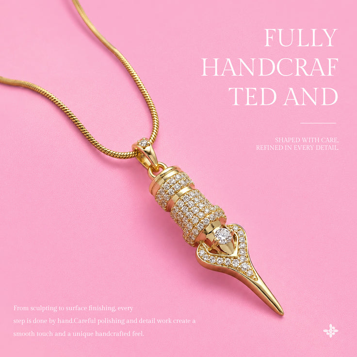 FAVIAMO NECKLACE | HANDCRAFTED 24K GOLD PLATED WITH SPARKLING ZIRCON