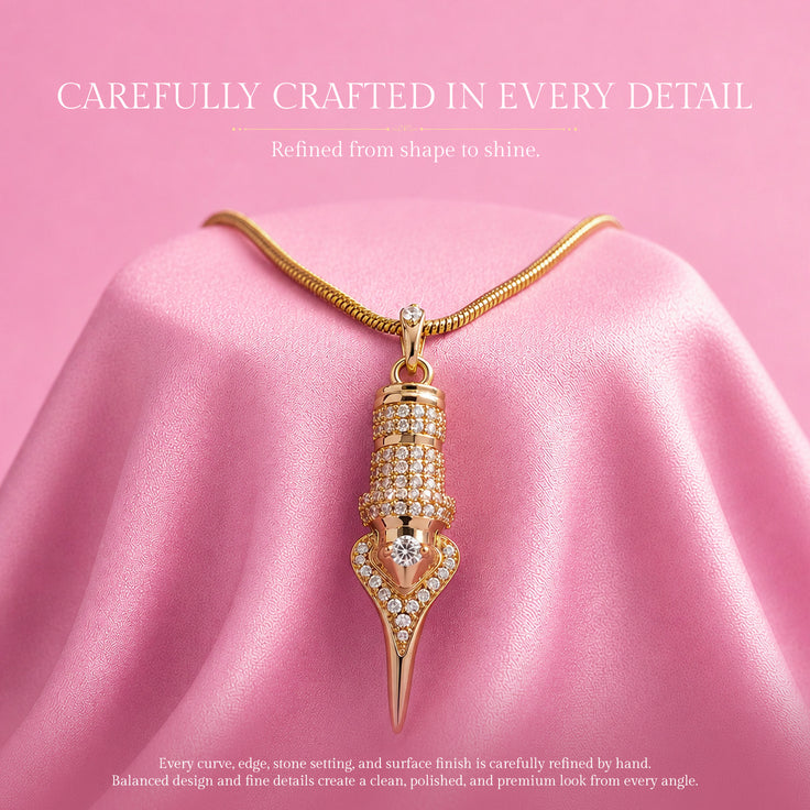 FAVIAMO NECKLACE | HANDCRAFTED 24K GOLD PLATED WITH SPARKLING ZIRCON