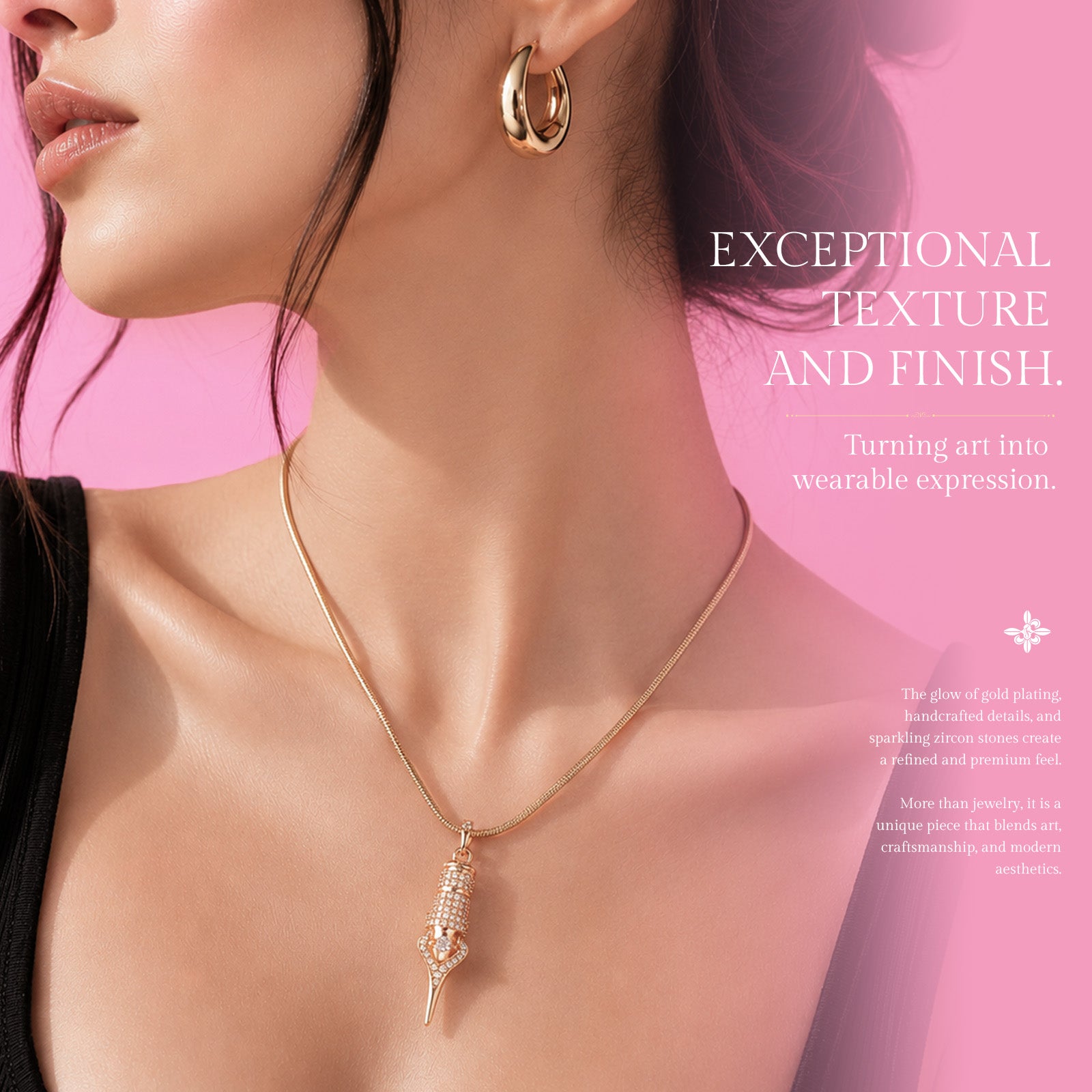 FAVIAMO NECKLACE | HANDCRAFTED 24K GOLD PLATED WITH SPARKLING ZIRCON