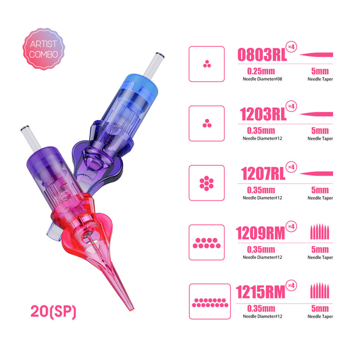 FAVIAMO HEARTIST | MIXED TATTOO CARTRIDGE NEEDLE SET