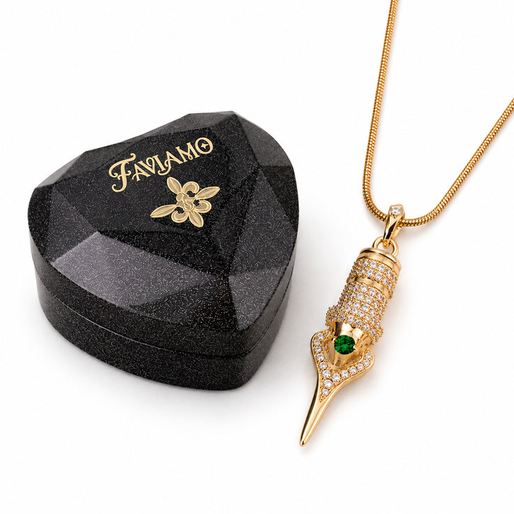 FAVIAMO NECKLACE | HANDCRAFTED 24K GOLD PLATED WITH SPARKLING ZIRCON